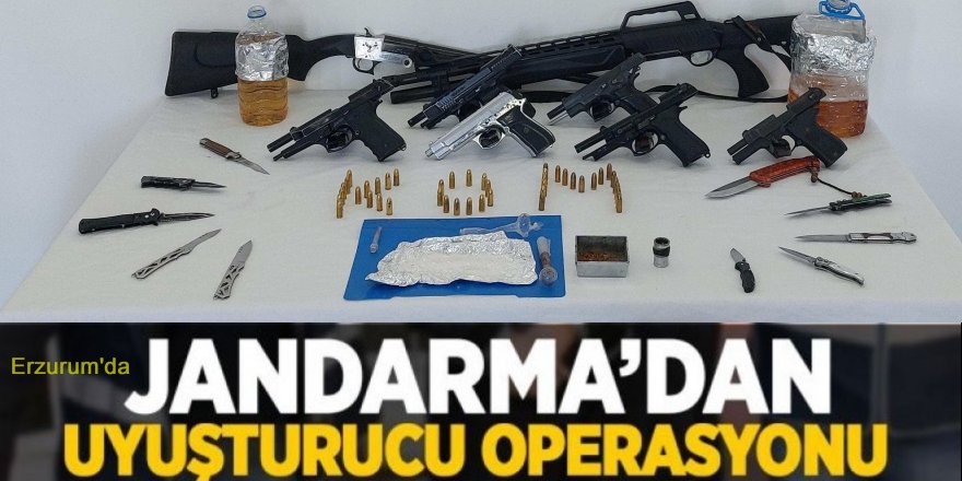 Erzurum'da jandarmadan uyuşturucu operasyonu: 7 kişi yakalandı