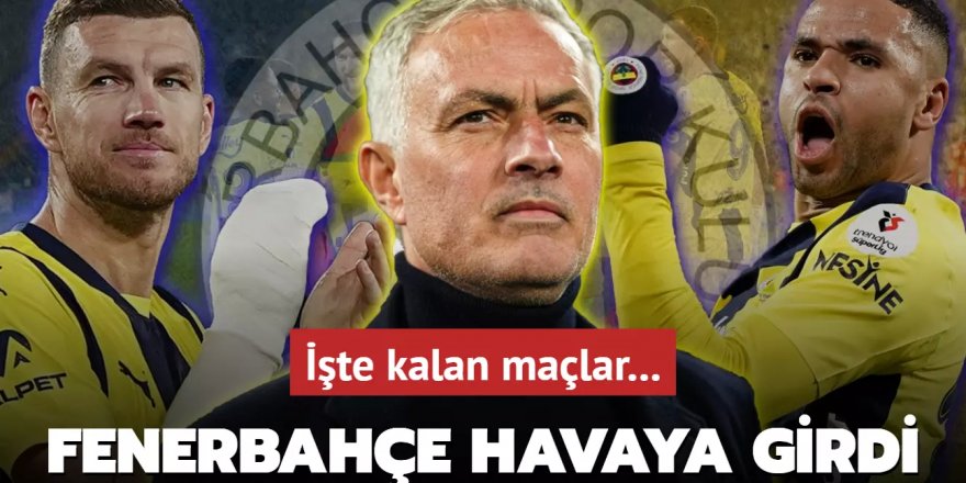 Fenerbahçe havaya girdi! İşte kalan maçlar...