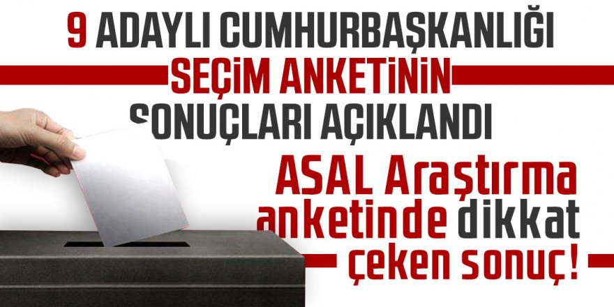 Cumhurbaşkanlığı seçim anketinin sonuçları açıklandı! Hangi aday ne kadar oy aldı?