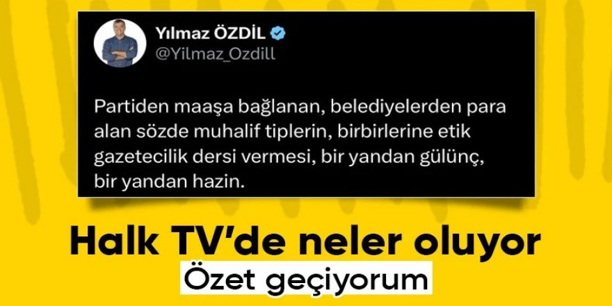 Yılmaz Özdil'den Halk TV'ye gönderme