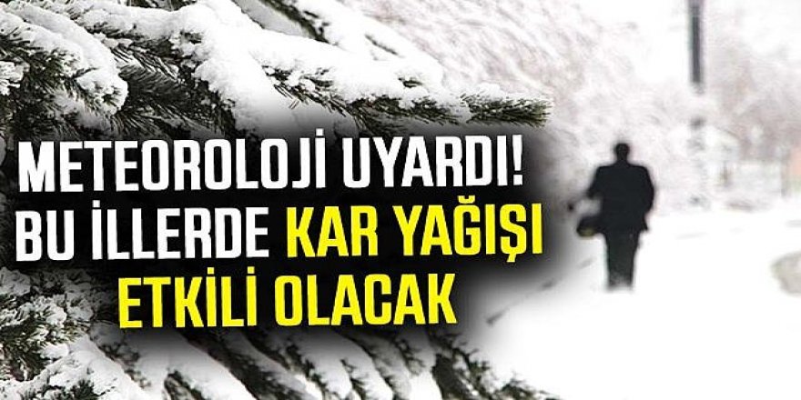 Erzurum ve 32 il için sarı kodlu uyarı: Kar etkili olacak