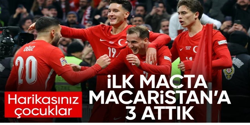 Bizim Çocuklar Macaristan'ı 3 golle geçti