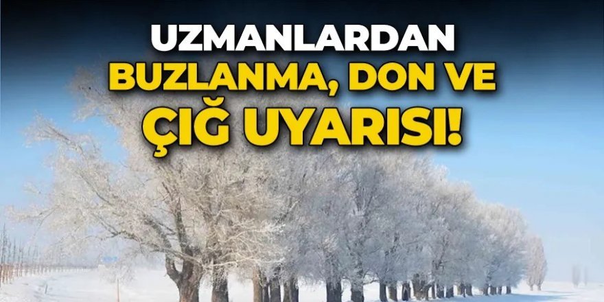 Erzurum için don ve çığ uyarısı