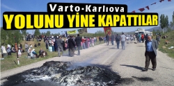 Varto-Karlıova karayolunu kapattılar