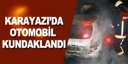 Karayazı'da otomobil kundaklandı