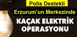 Erzurum'da kaçak elektrik operasyonu!