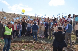 Narman'da Öğrencilerin Ağaç Dikme Sevinci