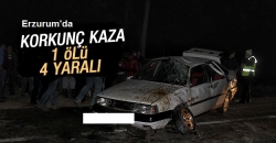 Trafik kazası: 1 ölü, 4 yaralı