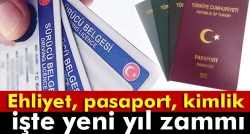 Pasaport, ehliyet, nüfus cüzdanına