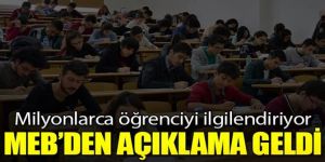 Milyonlarca öğrenciyi ilgilendiriyor