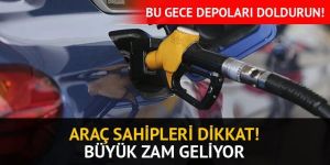 Benzine zam geliyor