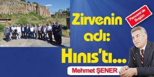 Zirvenin adı Hınıs'tı!