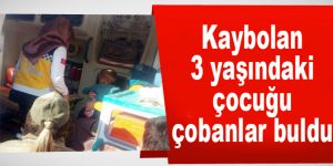 Kaybolan 3 yaşındaki çocuğu çobanlar buldu