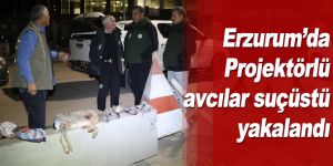 Projektörlü avcılar suçüstü yakalandı