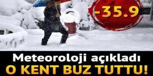 Meteoroloji açıkladı... - 35.9 derecede dondular