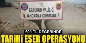 Erzurum’da 600 bin TL değerinde 22 parça tarihi eser ele geçirildi