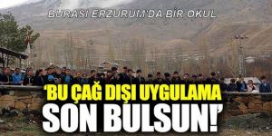 Erzurum Okulun Bahçe Duvarını Yemek Masası Yaptılar