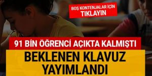 Öğrenci ve velilerin merakla beklediği kılavuz açıklandı