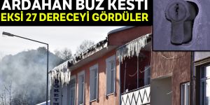 Ardahan buz kesti, eksi 27 dereceyi gördüler