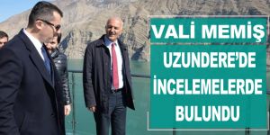 Vali Memiş, Uzundere’de incelemelerde bulundu