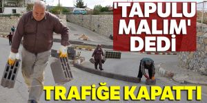 'Tapulu malım' dediği alt geçidi trafiğe kapattı