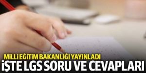 MEB 2019 LGS soru kitapçığı ve cevap anahtarı