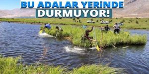 Tortum'un "yüzen adalar"ı turizme kazandırılacak