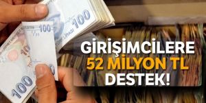 Girişimcilere 52 milyon TL destek