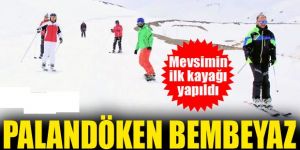 Palandöken'de mevsimin ilk kayağı yapıldı