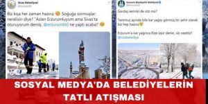 Belediyelerin sosyal medyada kar ve soğuk hava atışması