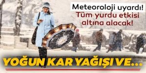 Meteoroloji’den son dakika kar yağışı ve hava durumu uyarısı geldi!