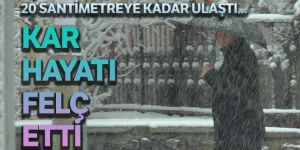 Erzurum ve Ağrı kar yağışı nedeniyle beyaza büründü