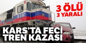 Kars'ta tren kazası: 3 ölü, 3 yaralı