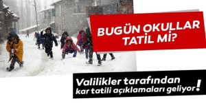 Bazı illerde eğitime kar engeli