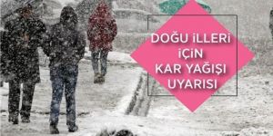 Doğu’da aralıklı kar yağışı etkili olacak