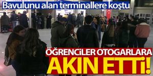 Otogarlarda 'üniversiteler için tatil' yoğunluğu