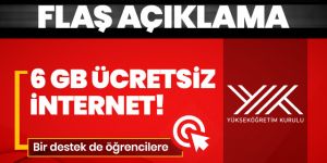 Öğrencilere ücretsiz 6 GB internet verilecek