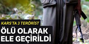 Kağızman'da 3 PKK'lı terörist ölü olarak ele geçirildi