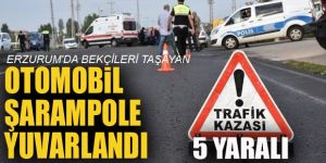 Bekçiler kaza yaptı: 5 yaralı