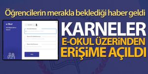 Karneler E-Okul üzerinden öğrencilerin erişimine açıldı