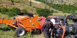 Erzurum'da traktörle balya makinesi arasına sıkışan adam hayatını kaybetti