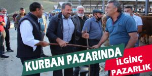 Kurban pazarında ilginç pazarlık