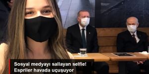 Genç kızın, Erdoğan ve Bahçeli ile çektiği selfie sosyal medyada gündem oldu