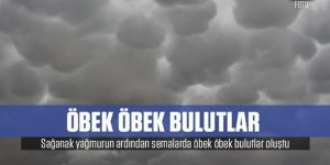 Oltu semalarında öbek öbek bulutlar oluştu