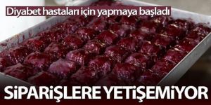 Diyabet hastaları için ‘mor baklava’ yapmaya başladı, siparişlere yetişemiyor