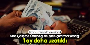 Kısa çalışma ödeneği ve işten çıkarma yasağı 1 ay uzatıldı