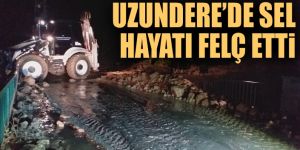 Uzundere’de sel hayatı felç etti