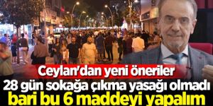 Prof. Mehmet Ceyhan sokağa çıkma yasağı istedi