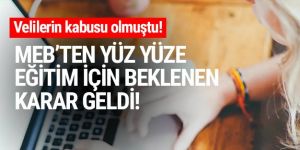 MEB'ten yüz yüze eğitim için beklenen karar