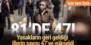 47 ilde 65 yaş üstü yasakları geri geldi!